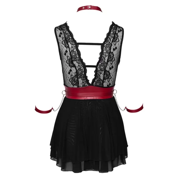 Cottelli Bondage - Halter Lace Babydoll (Black)