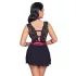 Cottelli Bondage - Halter Lace Babydoll (Black) - L