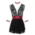 Cottelli Bondage - Halter Lace Babydoll (Black) - L