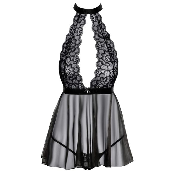 Lace Babydoll with Neck Strap - Kissable (Black)  - L/XL