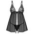 Obsessive Blomentis - Lace Babydoll Set (Black)