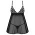 Obsessive Blomentis - Lace Babydoll Set (Black)
