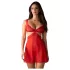 Obsessive Cupide Desir - Sheer Lace Nightdress Set (Red)