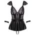 Cottelli Bondage - Lace Mini Dress with Handcuffs (Black) - M