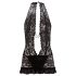 Cottelli - Black Lace Halterneck Mini Dress - L