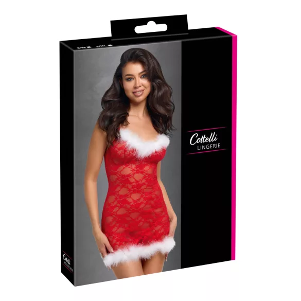 Cottelli - Christmas mini dress (red) - L/XL