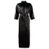 Cottelli - Satin Robe (Black) - 2XL/3XL