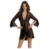 Passion Eco Primula - Black Lace Robe and Thong Set