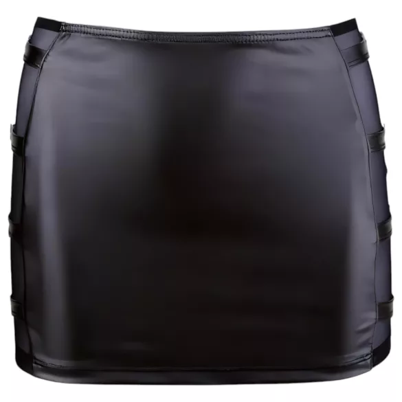 Cottelli - Shiny Buckle Mini Skirt (Black) - M