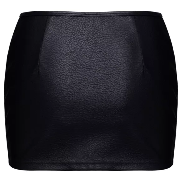 Cottelli - zip-up faux leather mini skirt (black)