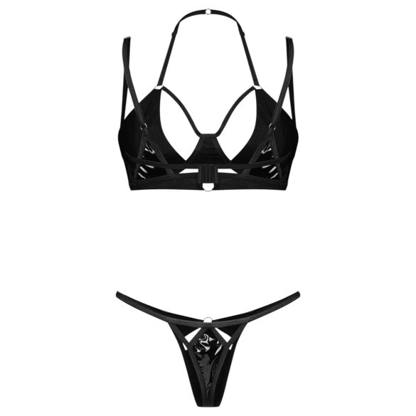 Obsessive Keira Lise - Shimmering Bra Set (Black) - L/XL