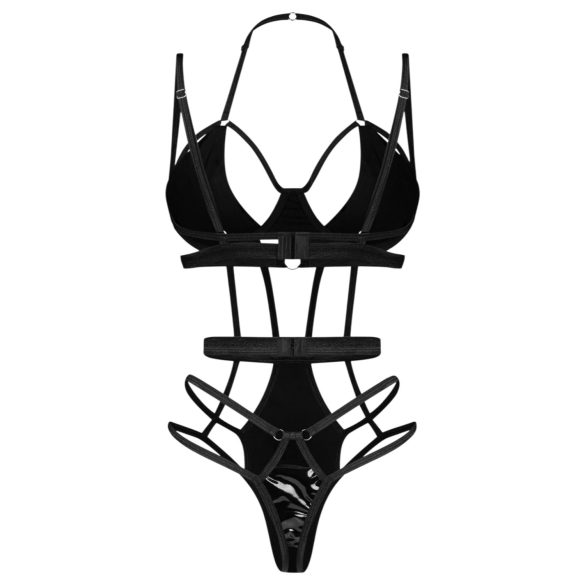 Obsessive Keira - Strappy Bodysuit (Black) - L/XL