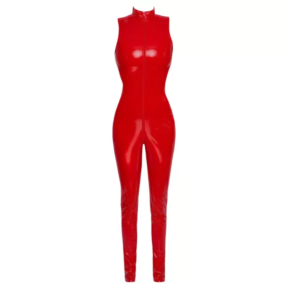 Black Level - Sleeveless Zip Jumpsuit (Red) - S