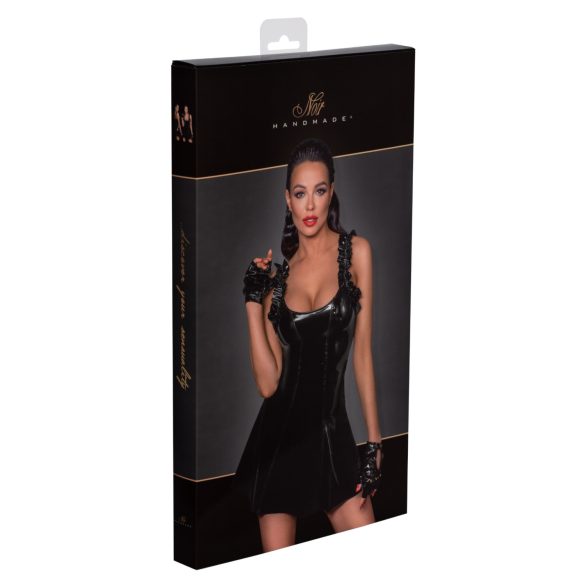 Noir - Ruffled Mini Dress (Black)