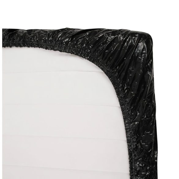Black Glossy Fitted Sheet - 160x200cm