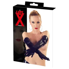 Latex long unisex gloves (black)