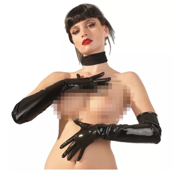 LATEX - Long Unisex Gloves (Black)