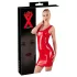 LATEX - Sleeveless Latex Mini Dress (Red) - L