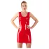 LATEX - Sleeveless Latex Mini Dress (Red) - XL