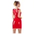 LATEX - Sleeveless Latex Mini Dress (Red) - 2XL