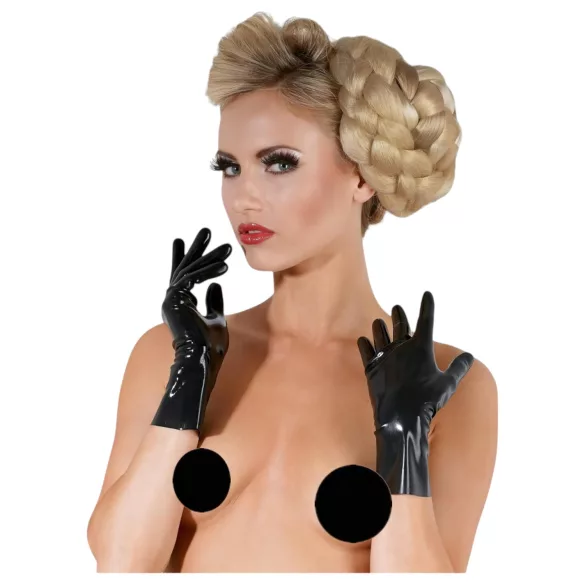 LATEX - Short, Unisex Gloves (Black)