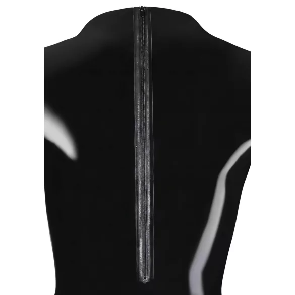 Latex Long-Sleeve Women's Bodysuit (Black) - M