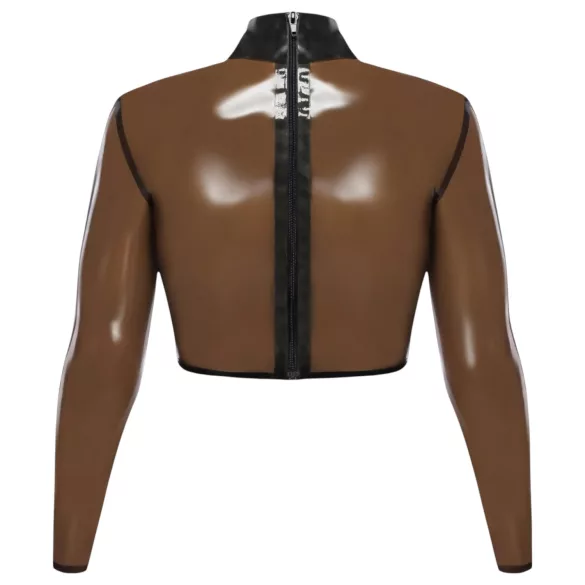 LATEX - Sheer Black Latex Top - M