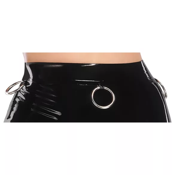 LATEX - Black Midi Skirt - L