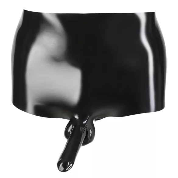 LATEX - Black Boxer & Penis Sleeve Combo - L/XL