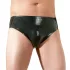 Men's Latex Underwear with Internal Anal Dildo (Black) - M