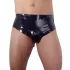LATEX - Men's Black Conical Anal Plug Briefs - XL