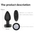 Mrow - Glow-in-the-Dark Radio-Controlled Anal Vibrator (Black)