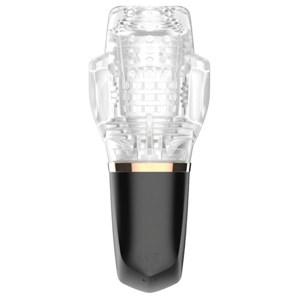 Funny Me Rocket Cup - Translucent Black Suction & Vibration Pleasure Device