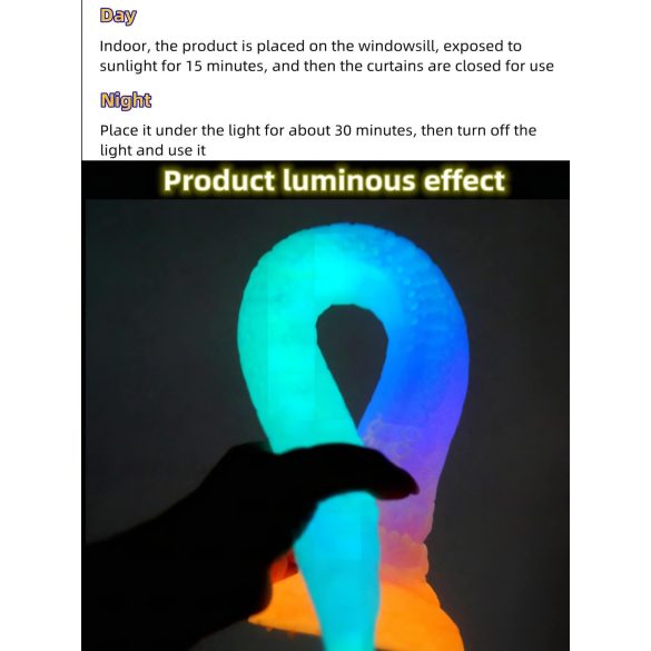 OgazR XXL Eel - Glowing Anal Dildo - 47 cm (pink)