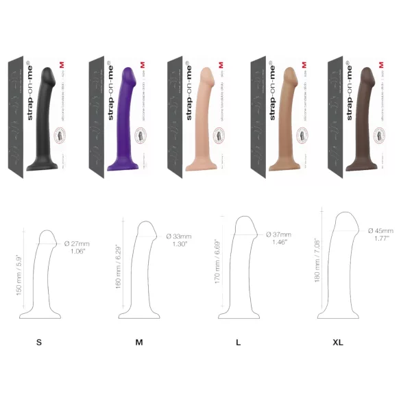 Strap-on-me Dual S - Dual Layer Dildo (Black)