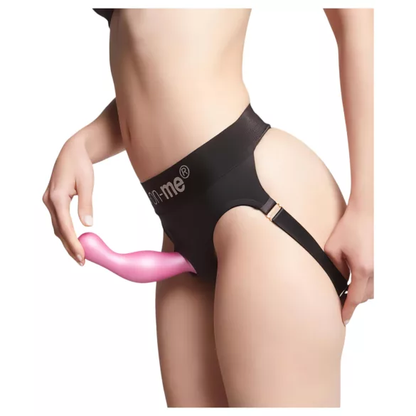 Strap-on-me Curvy S - wavy, suction cup dildo (pink)