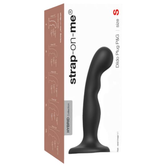 Strap-on-Me P&G S - Curved Suction Cup Dildo (Black)