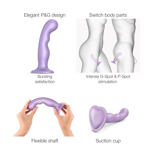 Strap-on-Me P&G S - Curved Suction Cup Dildo (Purple)