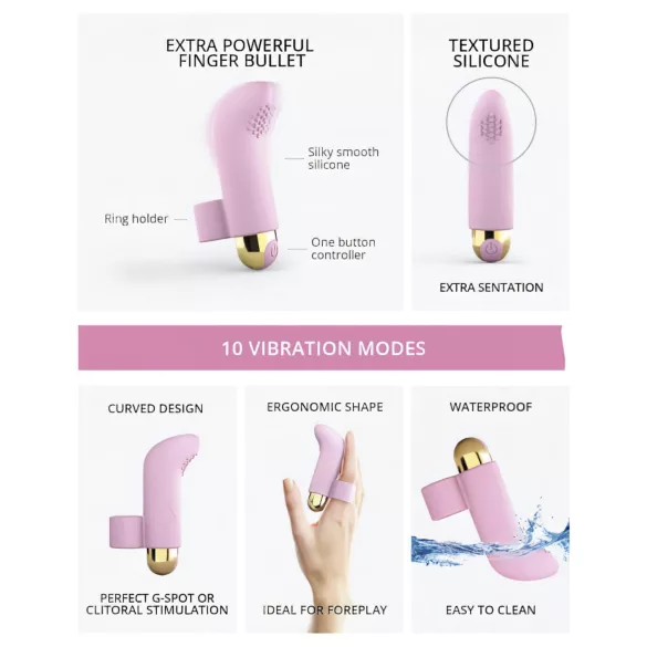 Love to Love Touch Me - Rechargeable Finger Vibrator (Pink)