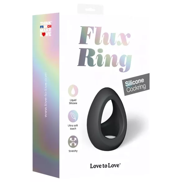 Love to Love Flux - Black Silicone Penis Ring