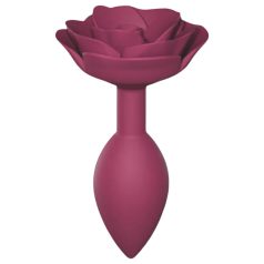 Love to Love Open Roses M - Silicone Anal Plug (Red)