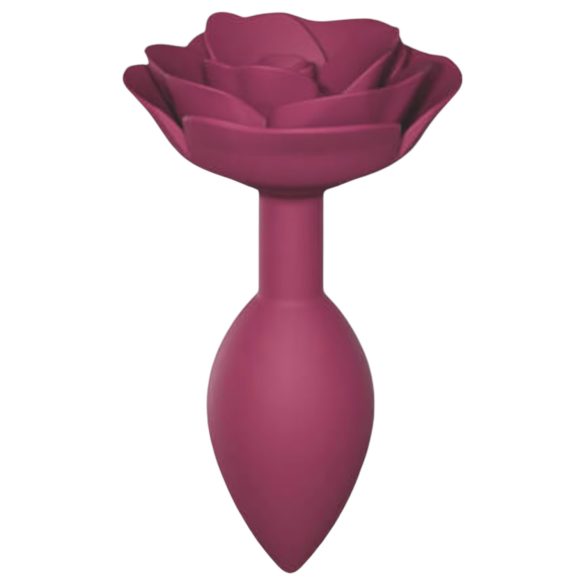 Love to Love Open Roses M - Silicone Anal Plug (Red)