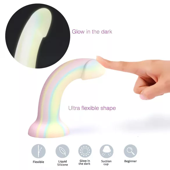 Dildolls Fantasia - Suction Cup Silicone Stripe Dildo