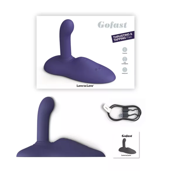 Love to Love GoFast - thrusting and clitoral vibrator with suction cup (blue)
