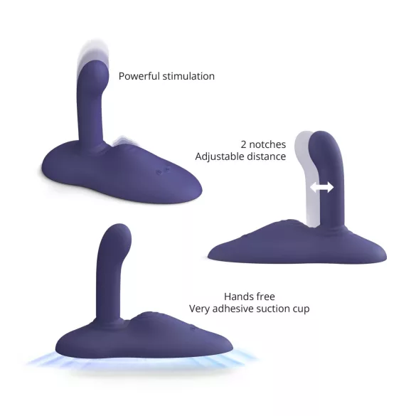 Love to Love GoFast - thrusting and clitoral vibrator with suction cup (blue)