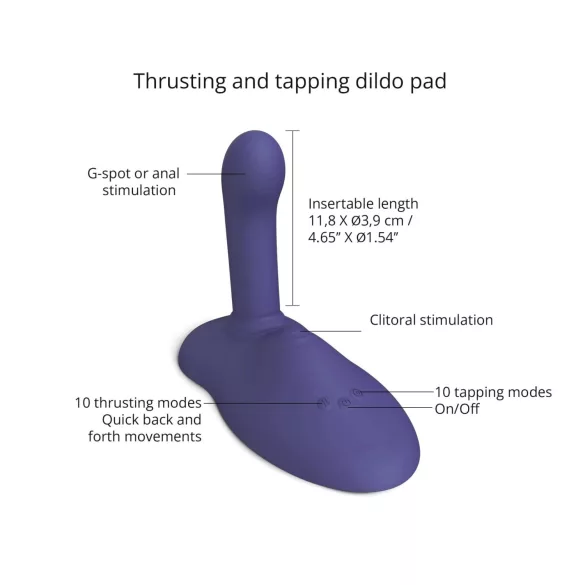 Love to Love GoFast - thrusting and clitoral vibrator with suction cup (blue)