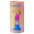 Love to Love Candy Loop - glowing LED silicone dildo (pink-blue) - 16.9 cm