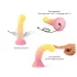 Love to Love Sugar Bomb - light‑up LED silicone dildo (pink-yellow) - 16.9 cm