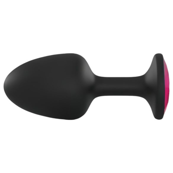 Dorcel Geisha Ruby L - Black Anal Plug with Pink Gem