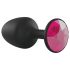 Dorcel Geisha Ruby L - Black Anal Plug with Pink Gem